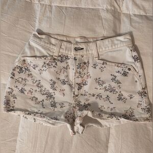 rag & bone Cream Floral Jean Shorts